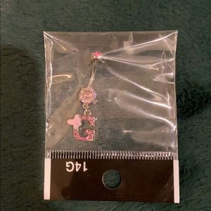2/$15 14G “G” belly button navel ring